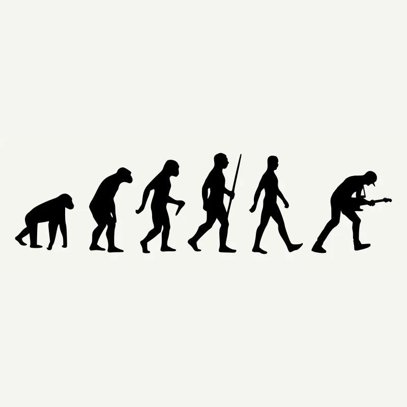 E Gitarre. Evolution, Spieler, Musik, Instrument,