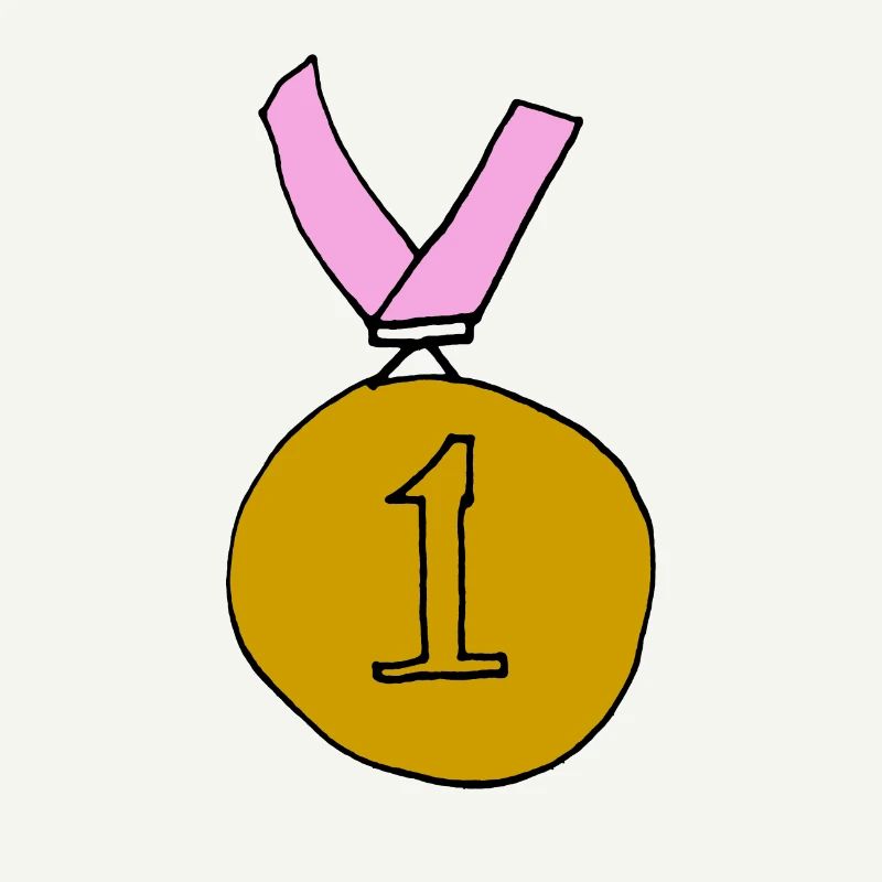Gewinnerin 1.Platz Medaille pink Mädchen Siegerin