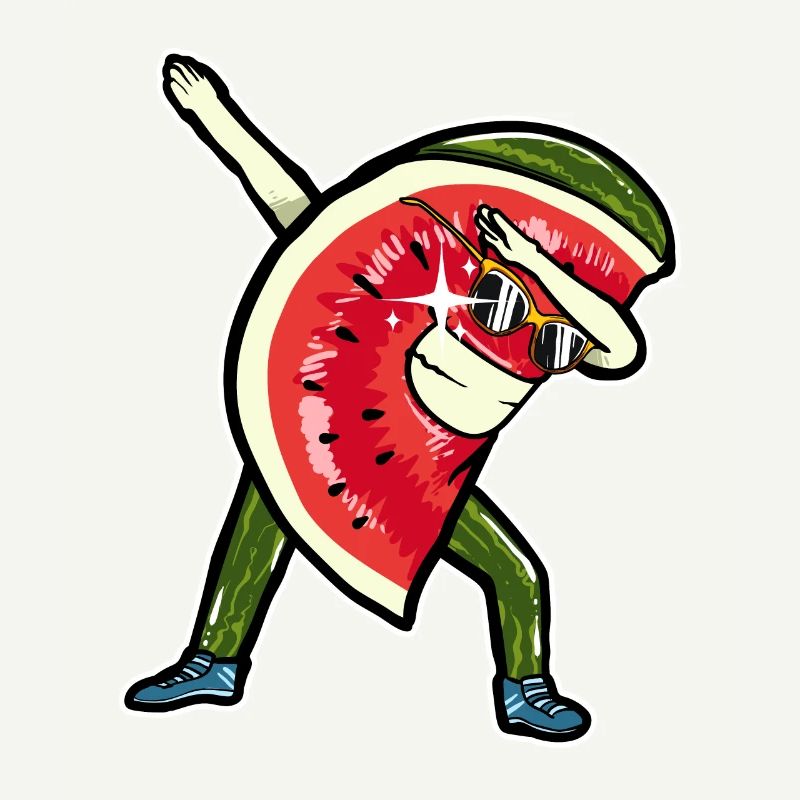 Dabbing Dab Dabbende Pastèque Melon Été