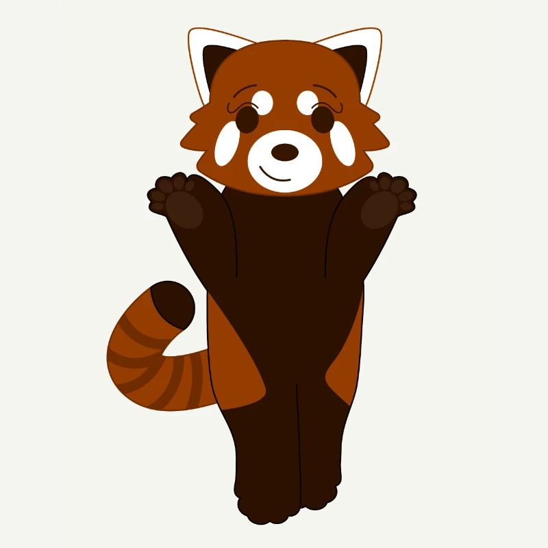Roter Panda stehend