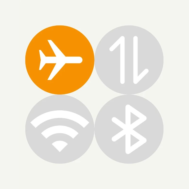 Mode avion du menu rapide