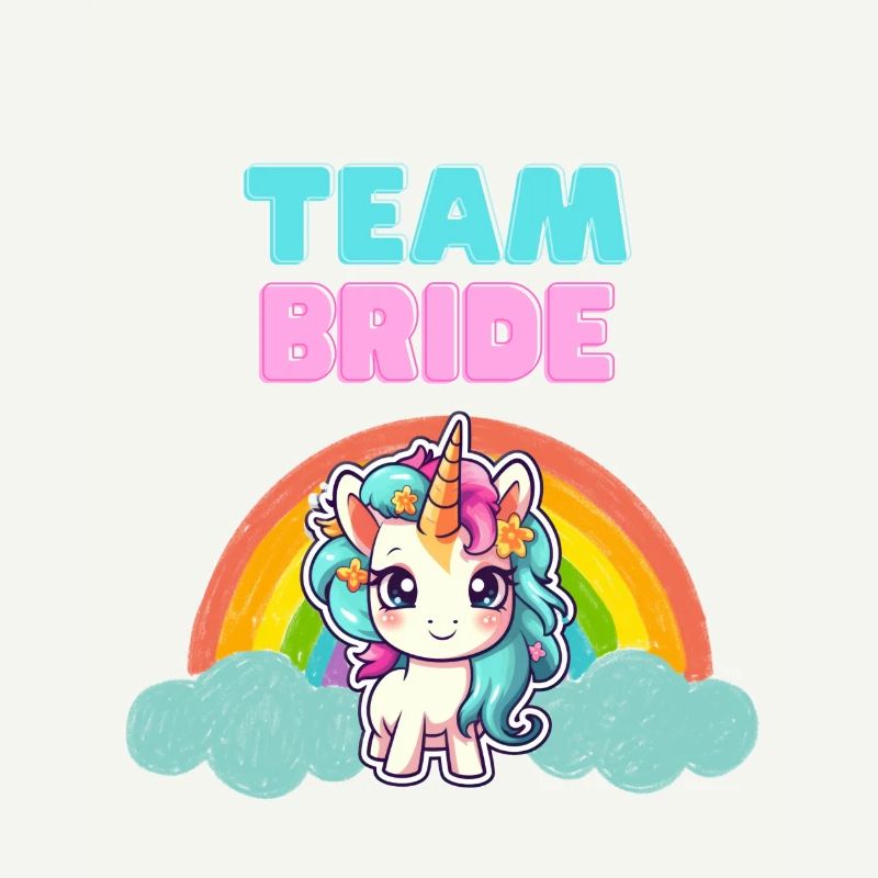 Conception de licorne « Team Bride »