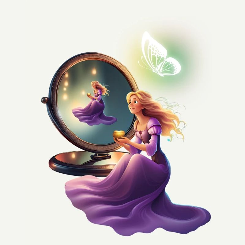 Princesse devant le miroir