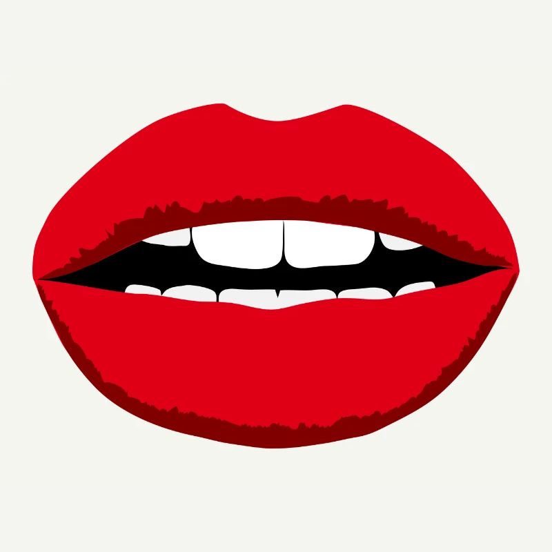 Lips mouth red face teeth