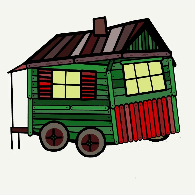 Fier constructeur chalet en bois construction roulotte camping