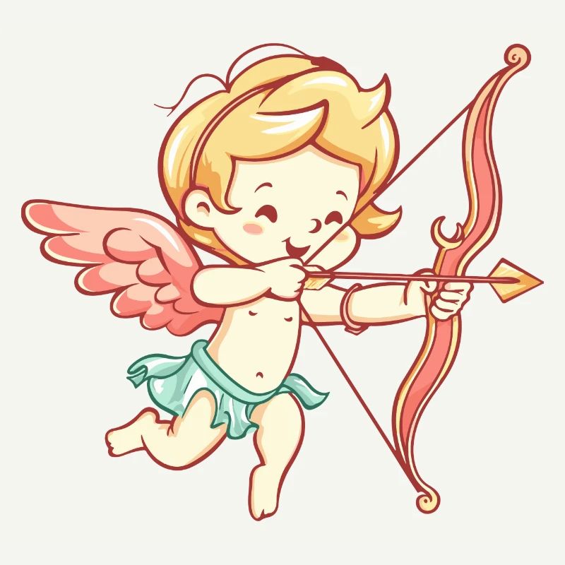 Saint-Valentin ange arc et flèche Cupidon