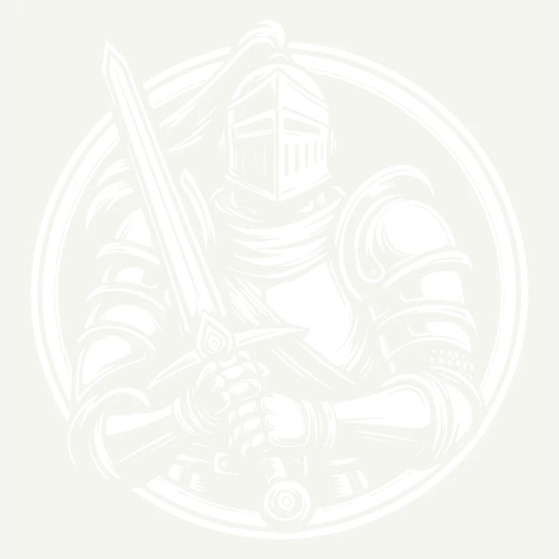Conception de logo de chevalier pour l’éventail médiéval