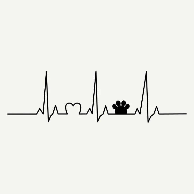 Dames chien chat battement de coeur patte