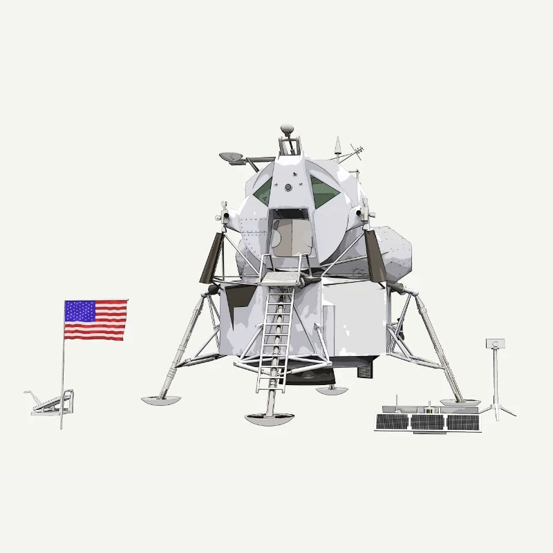 Module lunaire sur la lune