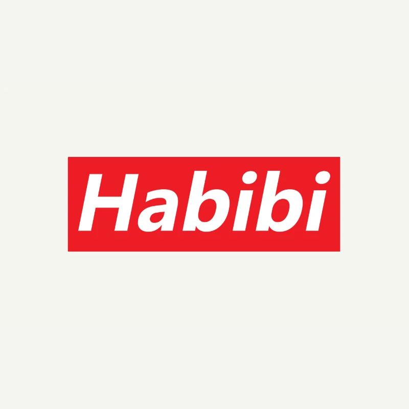 Habibi Rotes Logo Typografie