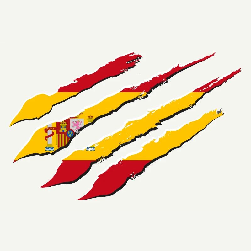 Le drapeau de l'Espagne raye les griffes du drapeau espagnol