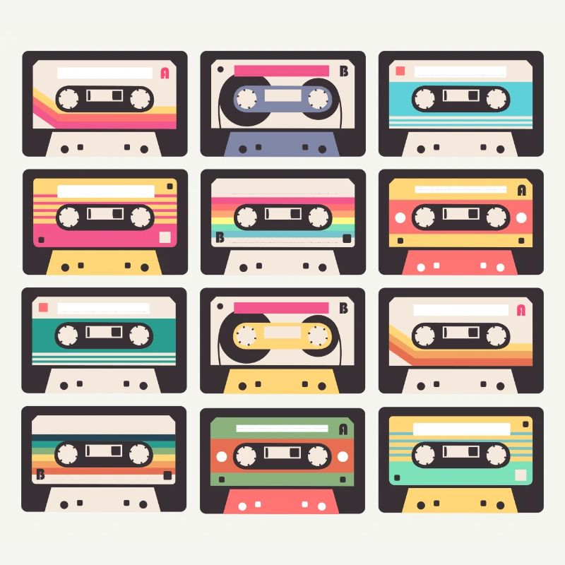 80s 90s Cassette Mixtape Retro Funny