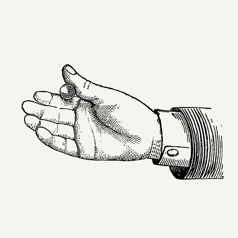 Hand with marble
