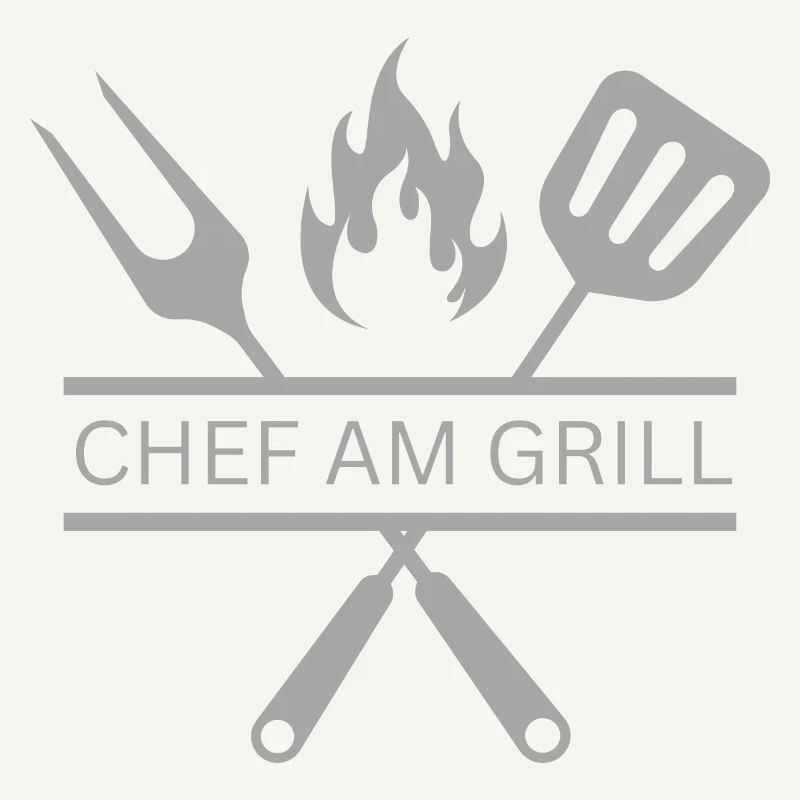 CHEF AM GRILL SPRUCH GESCHENK IDEE
