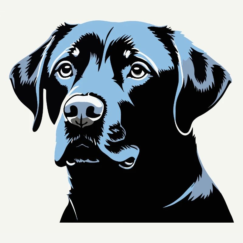 Tête de Labrador Retriever - Chien de compagnie Autocollant