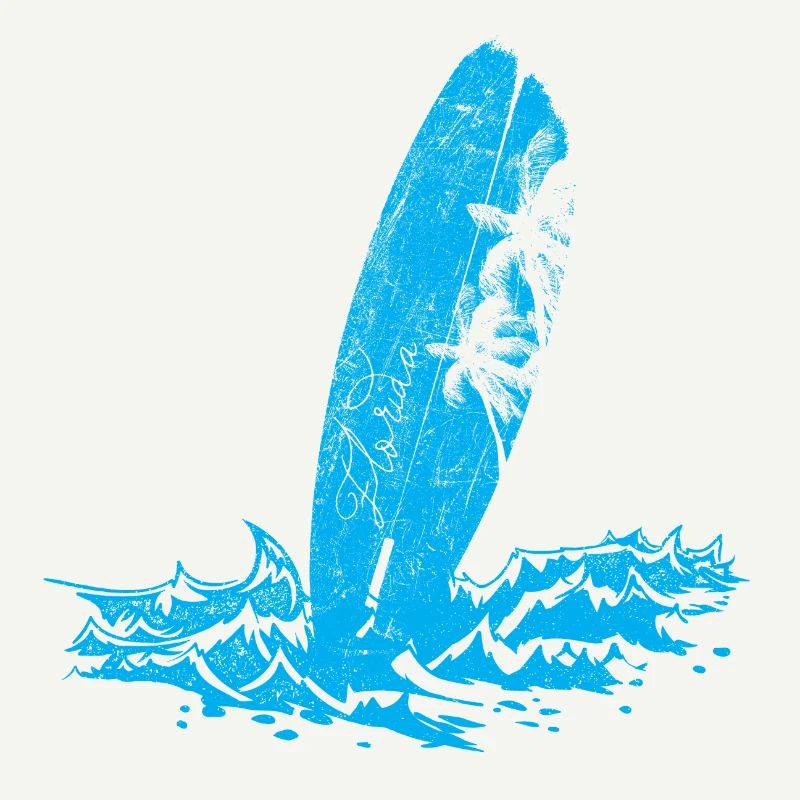 Surfbrett am Strand