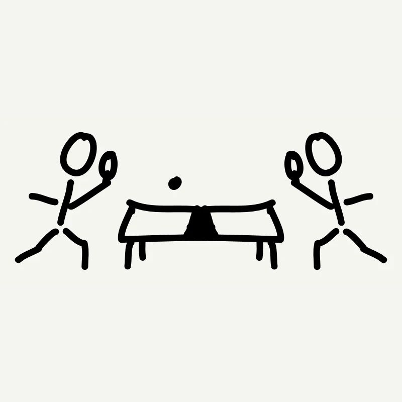 Table de ping-pong et raquettes