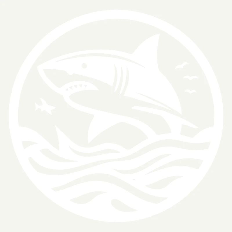 Springender Hai - Haifisch Silhouetten Design
