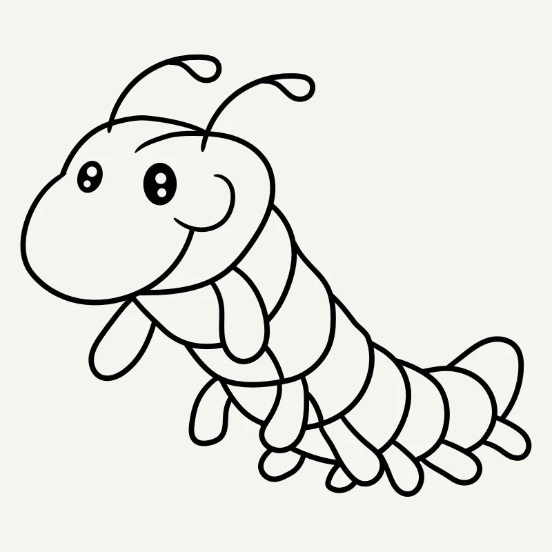 Escargot de Caterpillar rampant serpent mignon des