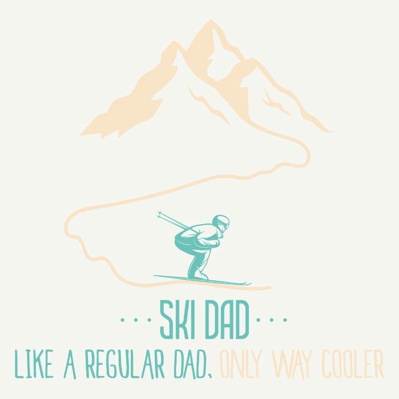 Ski Dad Funny Cute Winter Skiing Gift For Men