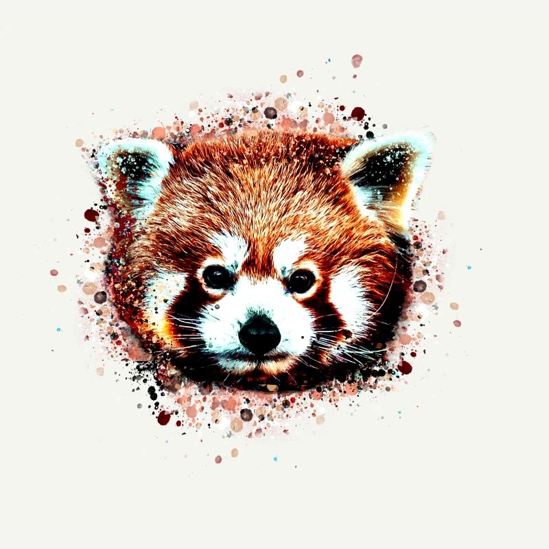 Roter panda ,Graffiti, Malerei,pandabär, bär,braun
