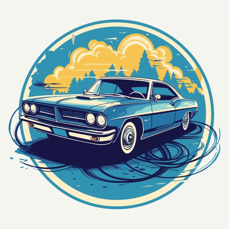 Vintage blauer amerikanischer Oldtimer
