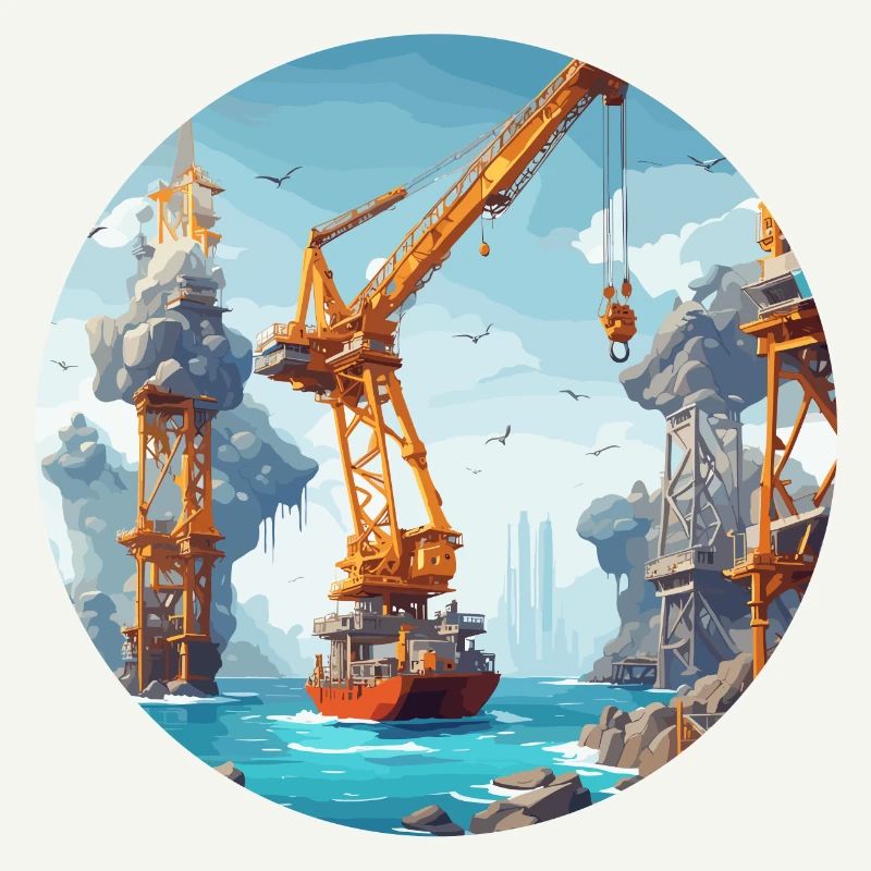 Crane / construction site / winch / crane system