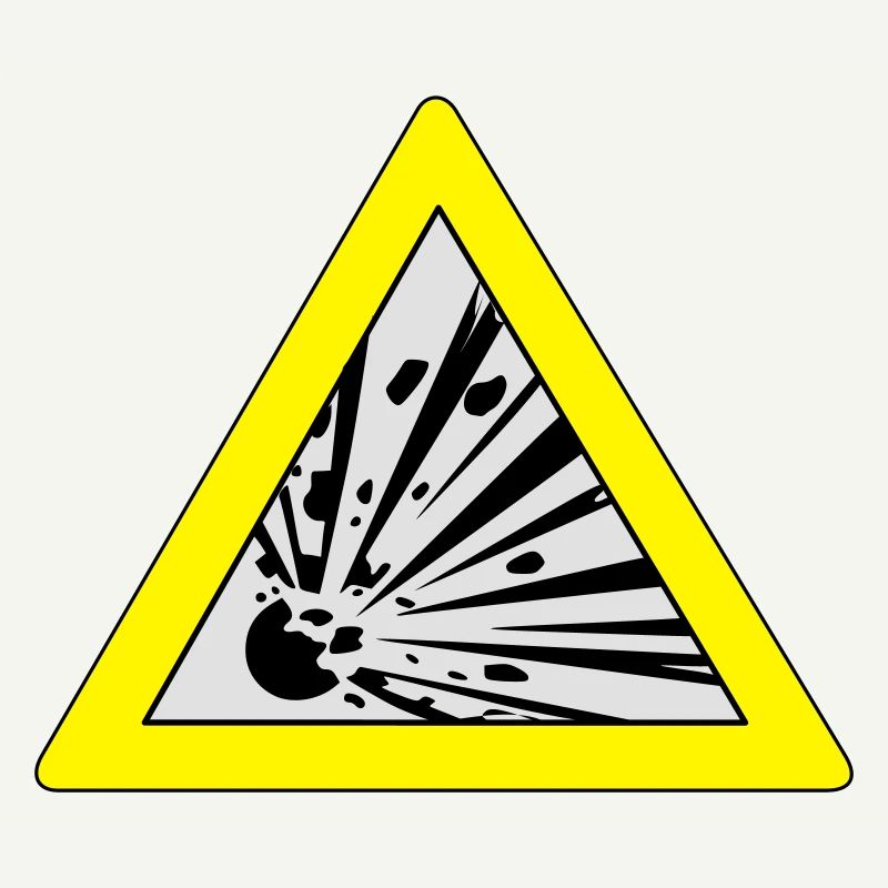 Trafic signe explosion