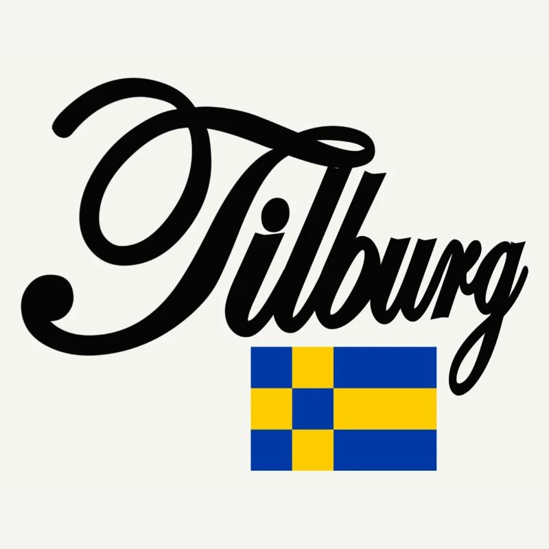 Tilburg avec le jaune bleu de drapeau