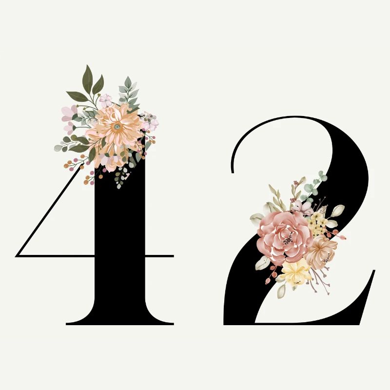 42e anniversaire fleuris (Cadeau de 42 ans)