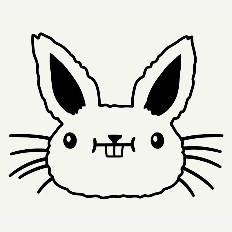 Gesicht kleiner kawaii Hase