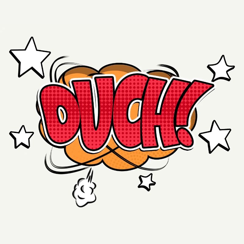 Aïe! Style bande dessinée Bubble Graffiti Lettrage