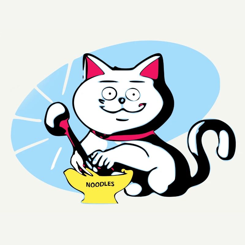 Chat et ramen