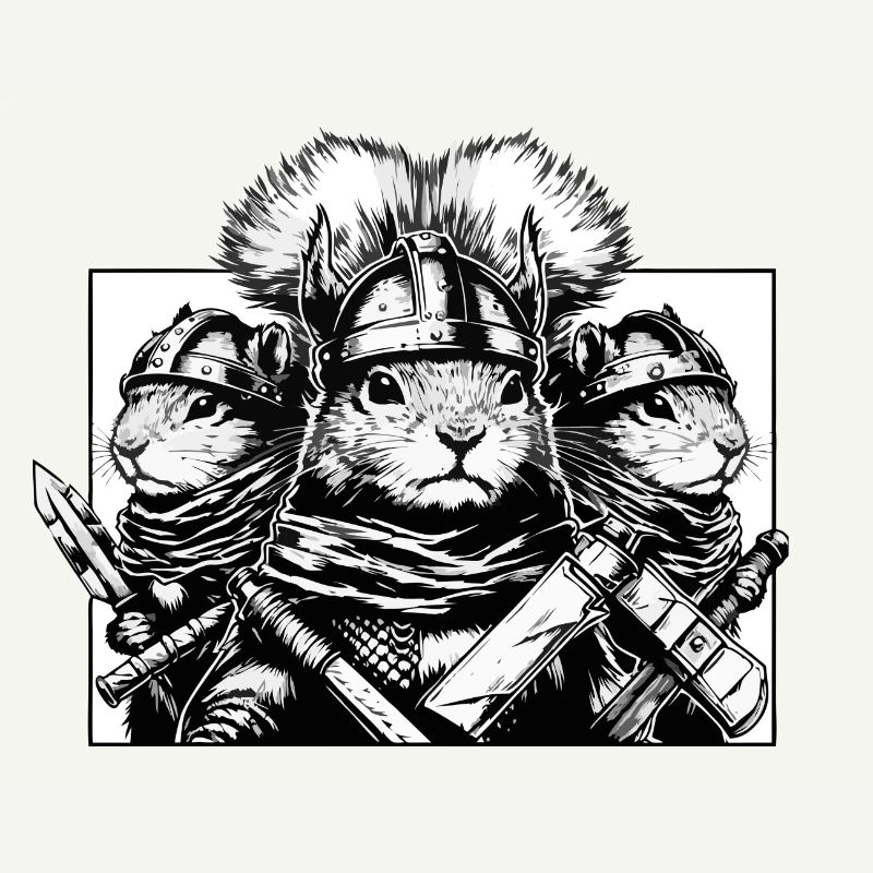 Trio d’écureuils vikings