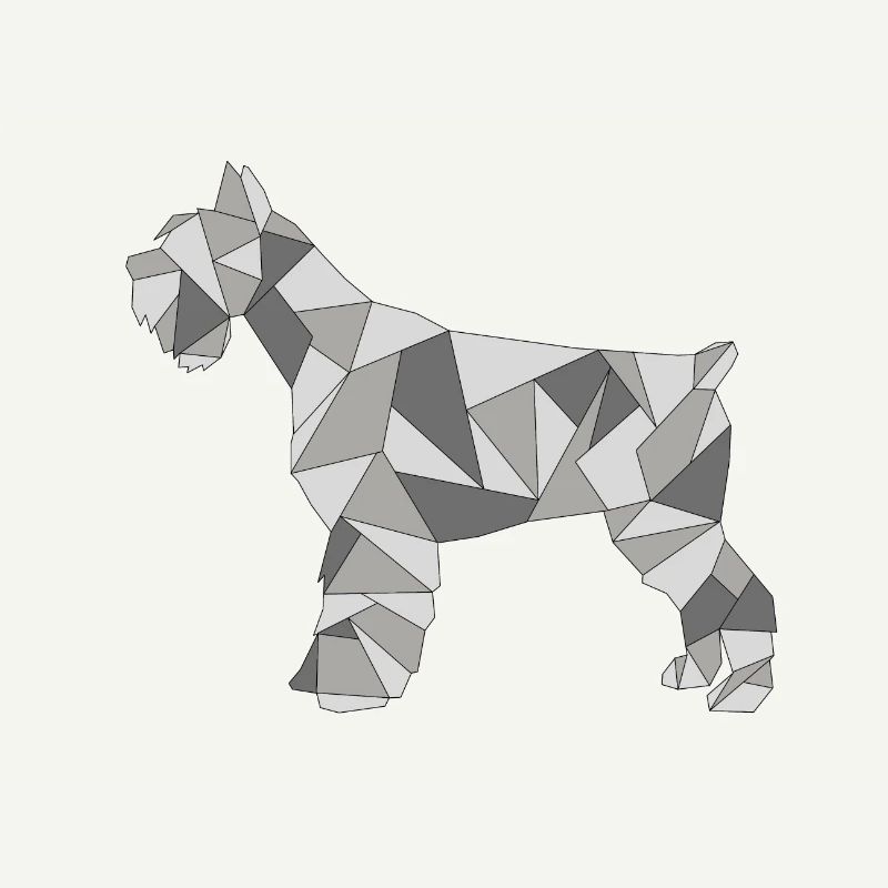 GEOMETRIC SCHNAUZER grey