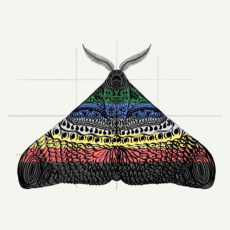 Disability pride moth motif A