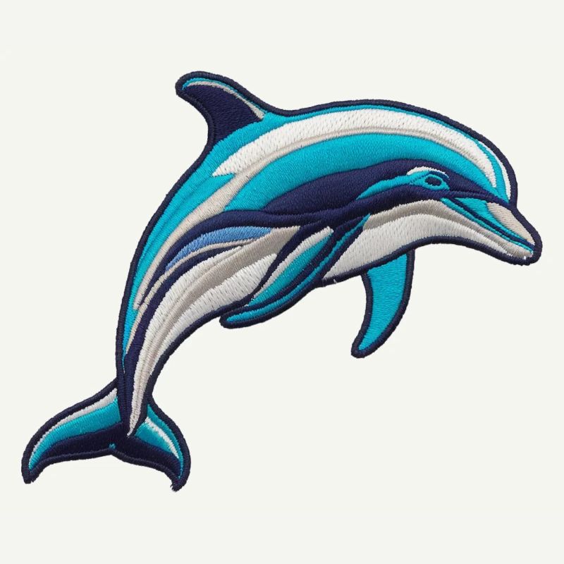 Gestickter Delfin