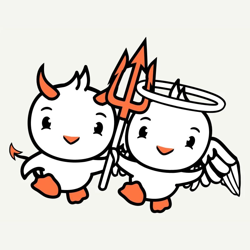 Birds Angel Sky Devil Horns Satan Hell Evil