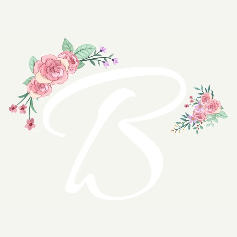 Buchstabe b Blumen