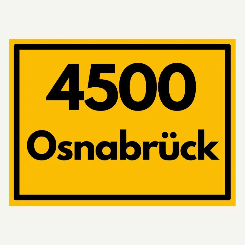 Town sign - then retro old zip code 4500 OSNABRÜCK