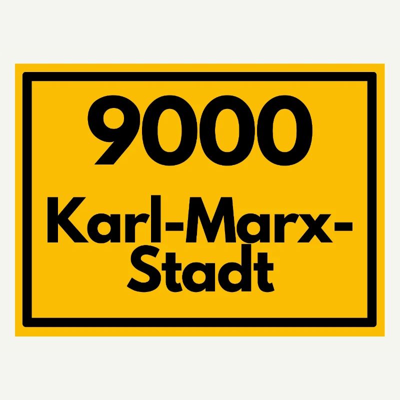 Plaque de lieu - puis ancien code postal 9000 Karl Marx Stadt