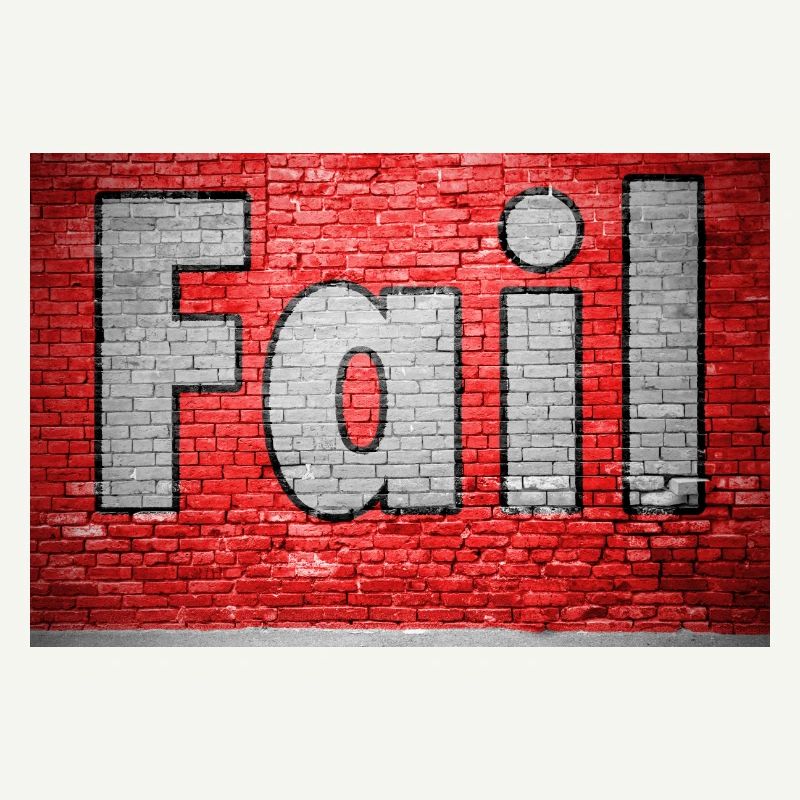 Graffiti de mur de briques Fail