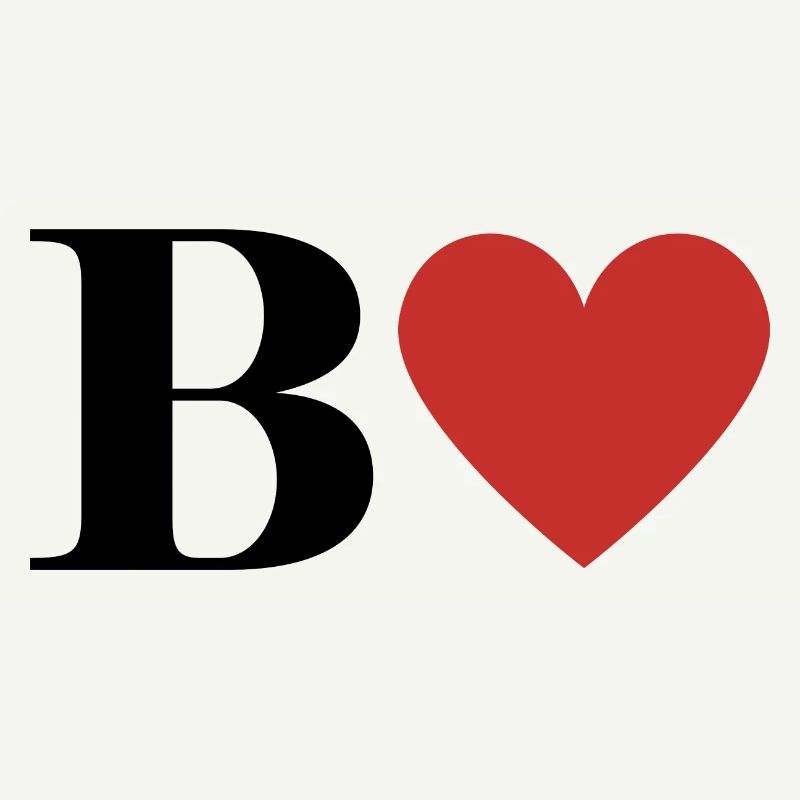 Buchstabe b rotes Herz