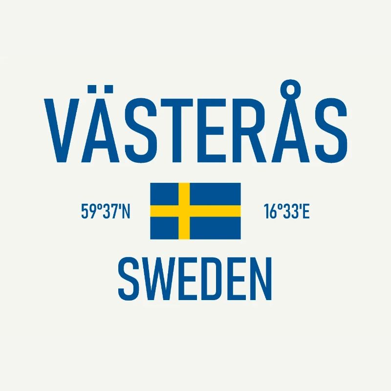 Västeras - Suède - Sverige - Coordonnées du drapeau