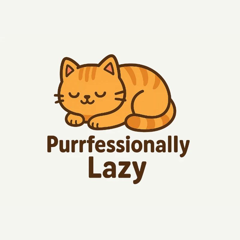 Purrfessionally Lazy – Chill Cat Mode
