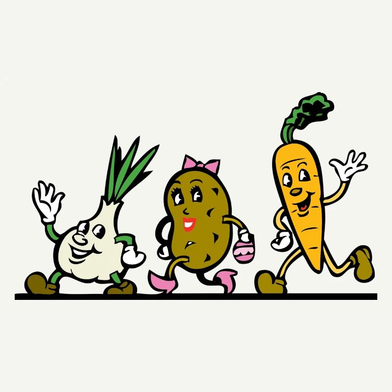 Vegetables in mops
