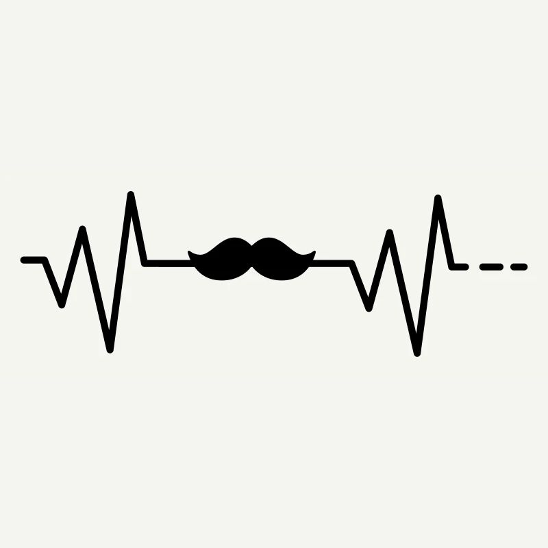 Heartbeat Mustache Mustache Beard Schnauzer