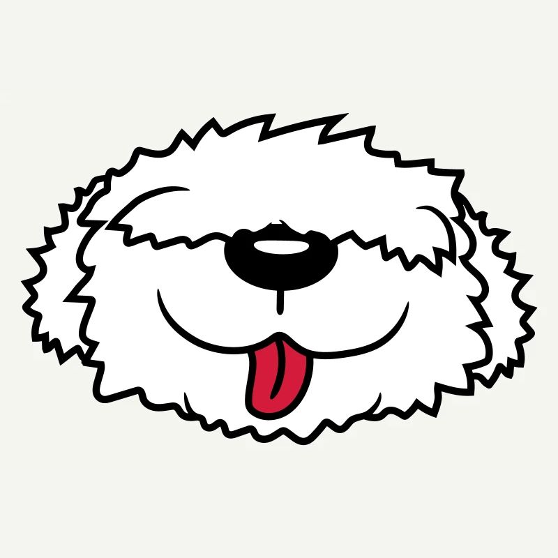 Visage de chien Bobtail