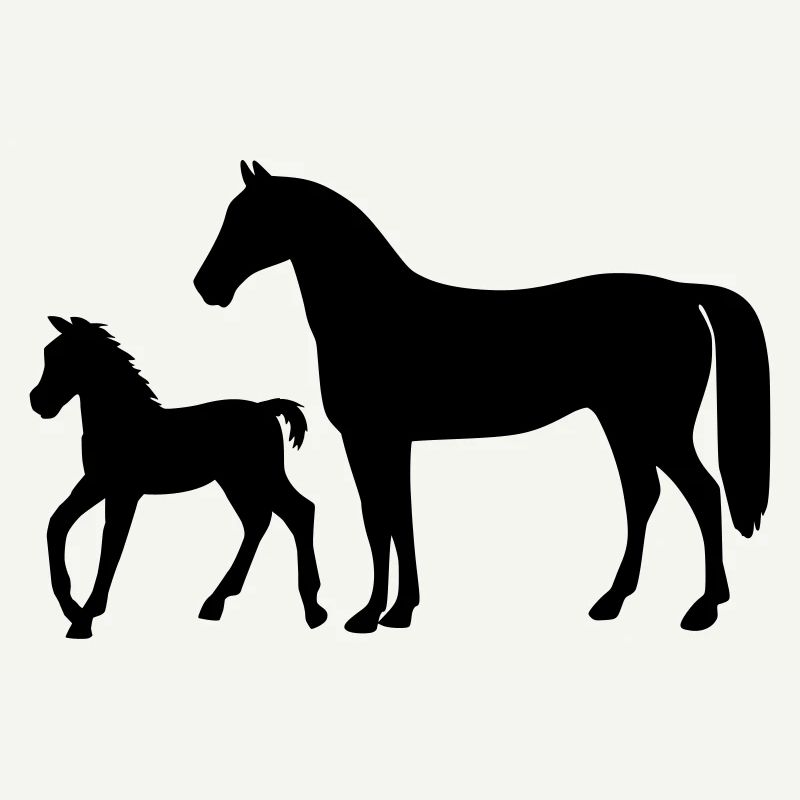 Cheval avec poulain
