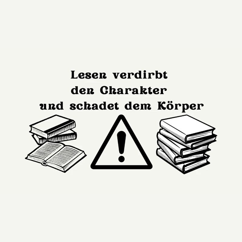 Lesen verdirbt den Charakter - Lustiger Spruch